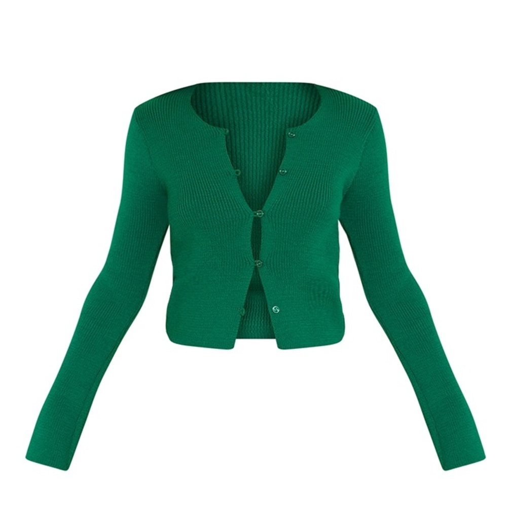PLT green cutout cardigan NWT